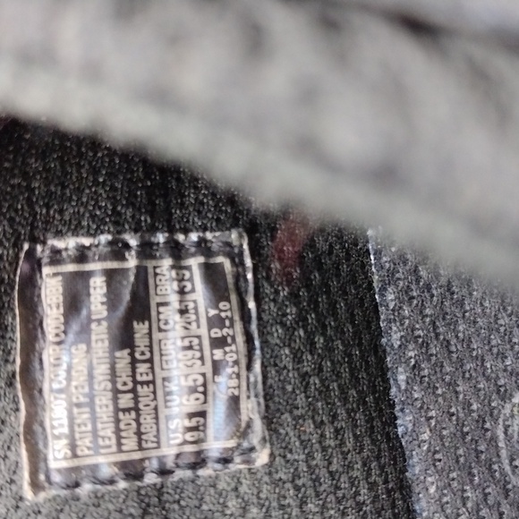 Skechers Shape-Ups Sleek Fit Black Leather Mesh Upper Mary-Jane Wedge Sneaker - Picture 11 of 16